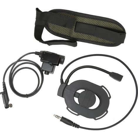 Casque militaire monaural robuste HD01 pour talkie-walkie Hytera PD600 PD602 PD605 PD662 Noir (1/5)