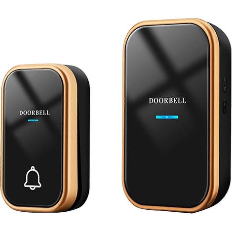 Sonnette sans fil autonome, étanche et intelligente, avec 36 mélodies, portée de 150 m et éclairage LED. (1/5)