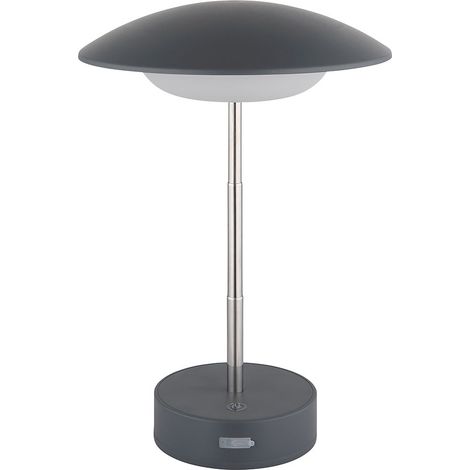 Tischlampe Akku dimmbar Leselampe LED Tischleuchte verstellbar anthrazit H 26 cm (1/5)