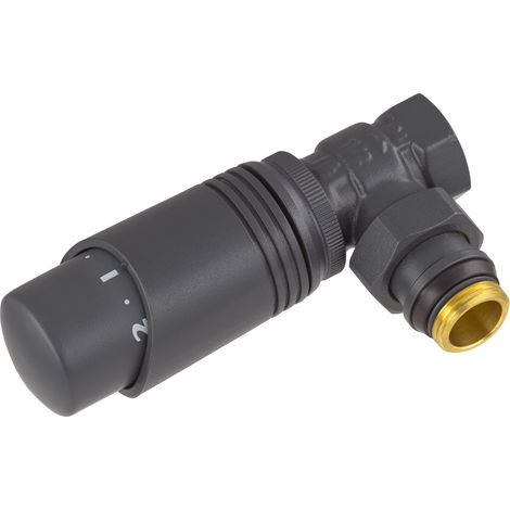 Robinet thermostatique équerre pour radiateur NOYON & THIEBAULT Anthracite (1/5)