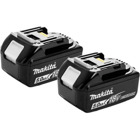 Lotto 2 batterie per utensile senza fili 18V Li-Ion LXT 5,0 Ah con indicatore di carica - MAKITA BL1850BX2