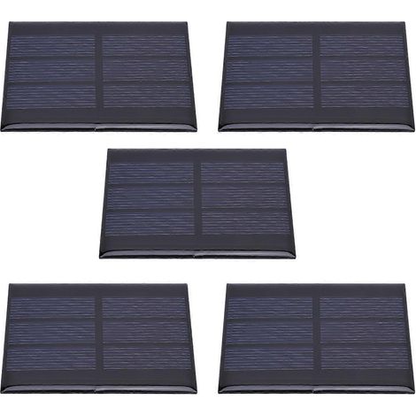 5-teiliges Mini-Solarmodulsystem für Heimwerkerprojekte, Spielzeug und Akkuladung (0,65 W, 1,5 V DC)
