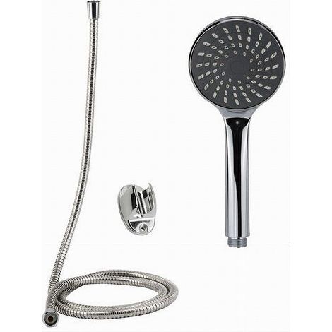 Cleafe - Kit Bagno Doccetta Doccino Soffione Doccia Con Laccio 1,8mt Staffa 69104 Rotondo - (1/2)