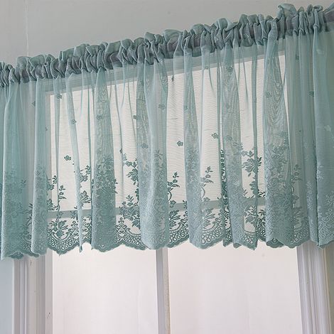Voilage Rideau Jacquard Bistro Maison de Campagne Tringle non incluse x H 1 Pièce 74 cm 90 cm L Transparent (1/5)