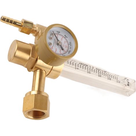 Détendeur Argon avec Manomètre Régulateur Manuel Débitmètre Gaz Soudure (1/5)