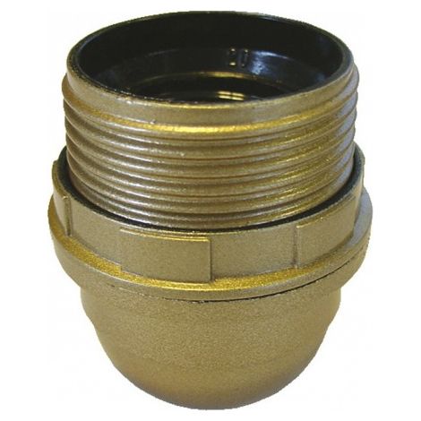 1/2 Gewinde E27 TIBELEC Fassung, Kunststoff, Gold 60 W TIBELEC