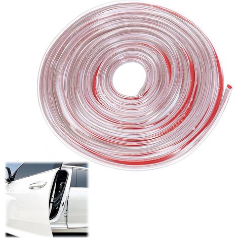 Protection de Bord de Porte de Voiture, Joint de Garniture de 5M en PVC Transparent, Adapté aux et la Plupart des Modèles, Résistant à l'eau et aux UV, Universel protège portière Voiture Forme U (1/5)