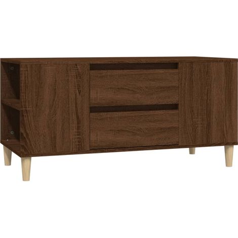 Mobile TV multimediale scaffale per televisione televisore buffet sala da pranzo soggiorno camera da letto rovere 102 x 44,5 x 50 cm derivati del legno marrone 020027145