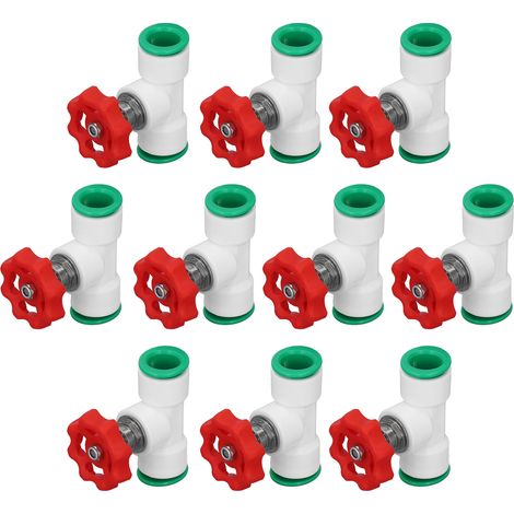 10 Stück Schnellkupplungs-Rohrverschraubungen zum Einstecken, PPR-beständig, korrosionsbeständig, druckfest, ungiftig, 32 mm / 1,3 Zoll (1/5)