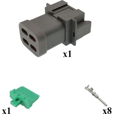 Kit connettore serie DT porta maschio 8 vie E003