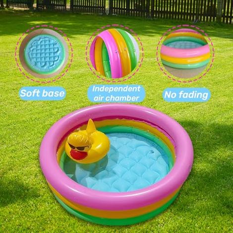 Wzzjkit Piscine Gonflable Ronde de Jardin, Petite Piscine Gonflable Portable pour Enfants, Pataugeoire pour Tout-Petits Centre de Jeux d'Eau Intérieur Extérieur pour Enfants/fille/garçon 23x23 Po Wzzjkit Piscine Gonflable Ronde de Jardin, Petite Piscine Gonflable Portable pour Enfants, Pataugeoire pour Tout-Petits Centre de Jeux d'Eau Intérieur Extérieur pour Enfants/fille/garçon 23x23 Po
