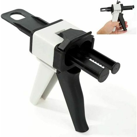 Distributeur de résine époxy 50 ml - Tête mélangeur statique - Rapport 1:1/2:1 - Pistolet applicateur manuel (50 ml, comme illustré) (1/5)