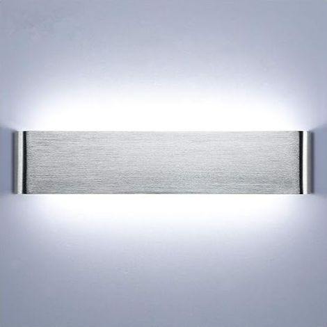 Murale Interieur 40cm Lampe de Mur 18W 6000k Lampe Murale LED en aluminium pour Chambre à Coucher, Eclairage Couloir, Salon, Escaliers (1/5)