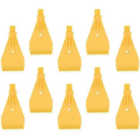Buse de soufflage d'air à jet plat jaune à 1 trou, filetage 1/4", x10