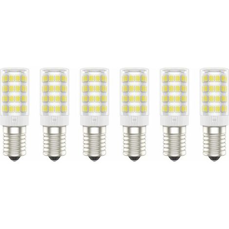 E14 LED Light Bulbs, 5W (50W Equivalent), Cool White (6000K), AC 220–240V, Flicker-Free, Non-Dimmable, 300 Lumens, CRI 80, 6-Pack – (Cool White, 5W) [Energy Class A+] (1/5)