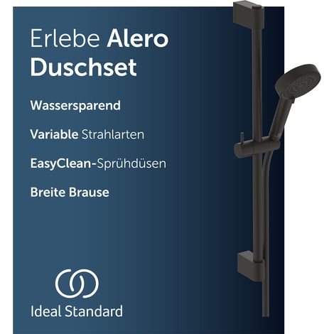 Ideal Standard Brausegarnitur Alero RENO, Wassersparend, Variable Strahlarten, Breite Brause (1/5)