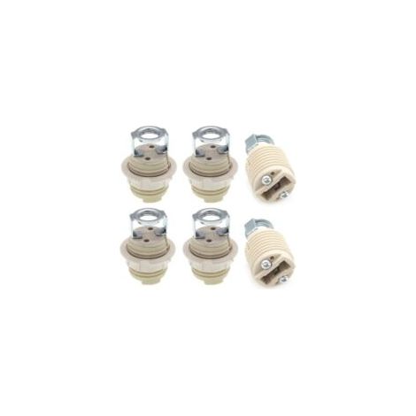 Lot de 6 supports de lampe G9 avec support, douille halogène G9 filetée en céramique,de DEBUNS