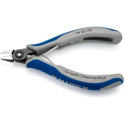 KNIPEX 79 32 125 Tronchese laterale di precisione per elettronica con manici multicomponente brunita 125 mm (1/2)