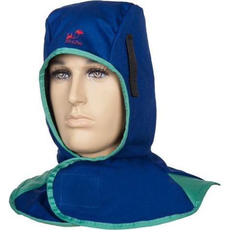 Capucha azul retardante a la llama para soldador WELDAS Fire Fox XL