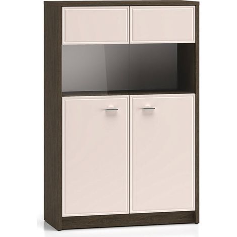 Vajillero 2 puertas Kaius Cachemira y Madera oscura (1/4)