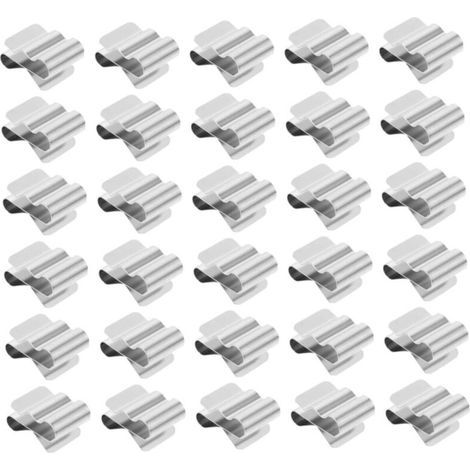 Lot de 30 clips métalliques pour câbles solaires, clips à ressort en acier inoxydable pour la fixation et la gestion des câbles sur les cadres de panneaux photovoltaïques, installation rapide et facil (1/4)