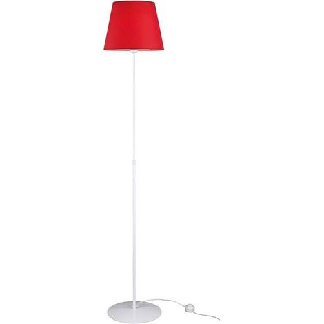 [GEBRAUCHT] B-Ware Aluminor Stehlampe Lampe Store LED Höhenverstellbar weiß rot 175cm Stahl Textil (1/2)