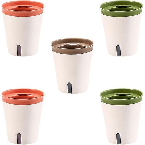 Lot de 5 pots à arrosage automatique (1/3)