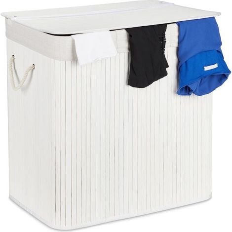 Cesta portabiancheria in bambu 3 scomparti 8830 (1/5)