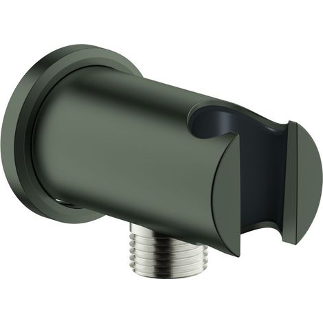 Grohe Rainshower Wandabgangsbogen mit Halter, runde Rosette, AG 1/2", Ganzmetallgehäuse, eigensicher, Satin Graphite, 26658MG0 (1/4)