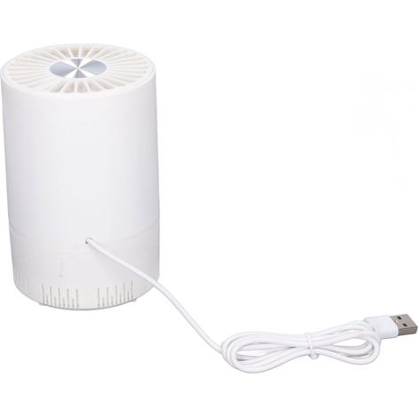Purificateur d'air de bureau intelligent USB, ultra silencieux, à ions négatifs, pour la maison, les voyages et la voiture (blanc). (1/5)