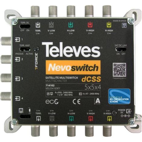Multischalter nevo dcss televes 714102-5 eingänge 4 ausgänge