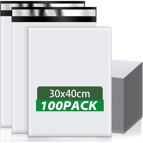 100 Pcs Blanc Pochette Envoie Colis Vinted Sac Vinted (30x40cm) (1/5)