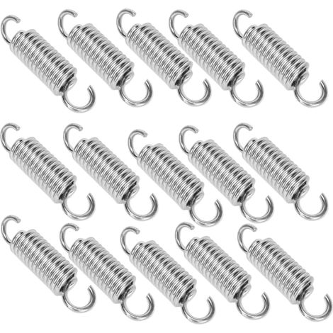 Lot de 15 - Ressort de tension - Ressort de compression - Acier inoxydable 304 avec crochets doubles pour réparation outils et équipements industriels Couleur vintage 1,2x8x30mm