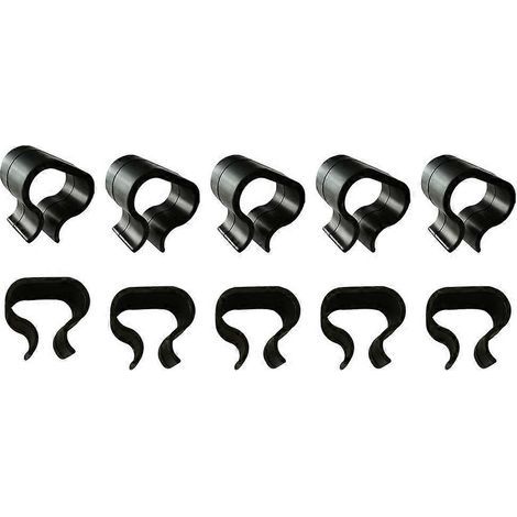 Lot de 10 fixations pour canapé d'angle, pinces d'alignement, clips pour meubles de jardin en osier-7.00X6.00X3.50CM-Black (1/4)
