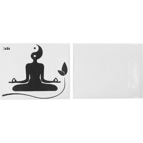 Autocollants muraux de méditation Yoga Tai Chi, papier peint amovible pour chambre à coucher et salon (1/5)