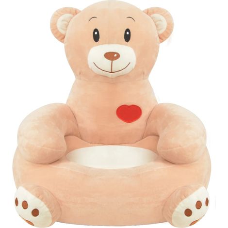 Maison Exclusive - Chaise pour enfants en peluche ours Marron