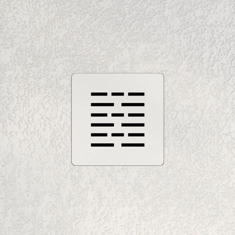 Receveur de douche 120x120 cm extra plat en résine minérale CENTRO surface ardoisée blanc Grille blanche