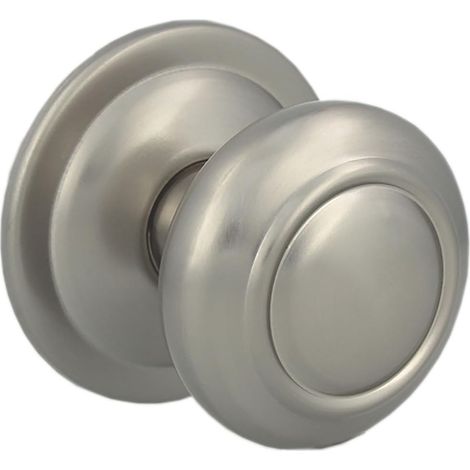 Bouton de porte d'entrée Largeur maximale de la porte 70 mm Comprend un goujon fileté et un écrou Bouton boule creuse Facile à assembler Acier chromé mat (1/5)