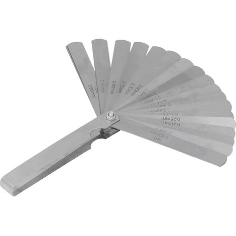 Jeu de lames de cales d'épaisseur en acier inoxydable outil de mesure d'entrefer pour ingénieurs mécaniciens 0.05-1mm (1/5)