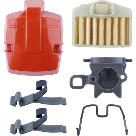 Couvercle de filtre à air Support de ressort Collecteur d'admission Coude Kit Compatible pour Husqvarna 362 365 371 372 Tronçonneuse 503628001 (1/5)