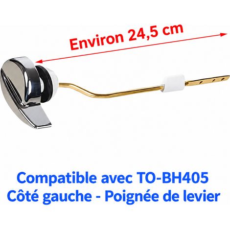 Levier WC Réservoir Chasse d'Eau adapté à TO-BH405 - montage latéral - levier de toilette 1 × 1 × 1 cm 500 g – Livraison gratuite