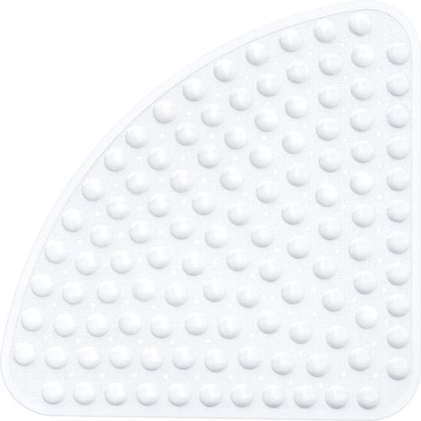 Antidérapant pour baignoire et douche de Douche d'angle Antidérapant - Tapis de Douche d'angle Antidérapant -54x54CM,Tapis de Bain Antidérapant en Caoutchouc pour Douche d'angle Intérieure,Blanc (1/5)