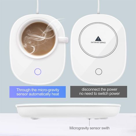 Chauffe-mug automatique avec arrêt - Idée cadeau Noël, Saint-Valentin, Nouvel An pour café, thé, lait (1/5)