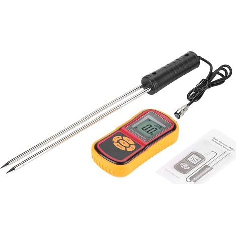 Medidor digital de humedad de granos GM640, medidor de humedad LCD, medidor de temperatura y humedad de granos para trigo, arroz, frijoles y cereales. (1/5)