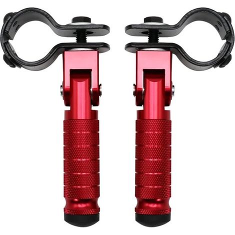 Reposapiés plegables,2 piezas,12,2 x 11 cm,plegables a 90°,rango de sujeción de 31-33 mm,reposapiés trasero,barra de soporte del parachoques (1/5)