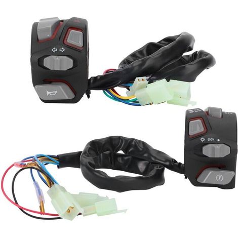 Botón de control del interruptor del manillar de la motocicleta de 22 mm, impermeable, universal, para luz de señal de giro, luz roja (1/3)