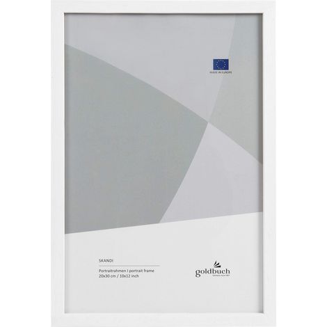20 x 30 cm, Simple véritable, Poser, Bois avec Support Mural, Cadre Photo Blanc