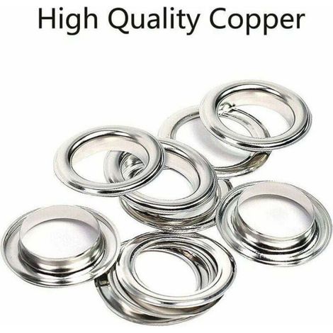 Oeillets Métal - 12 mm - Pour Toile Tente Bâche - 100 Pièces (1/4)