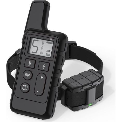 QAZQA Collier de Choc pour petits Chiens, 3 Modes Electroniques Etanches à large portée avec télécommande noir pour dresser les petits chiens de taille moyenne (1/5)