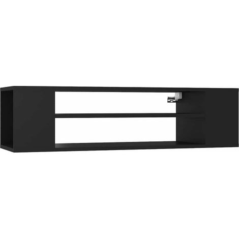 TV-Hängeschrank Schwarz 100x30x26,5 cm Holzwerkstoff vidaXL (1/5)